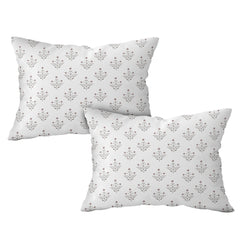 Vintage Floral Sprig Cotton Fitted Bed Sheet Set (Muted Dusty Pink Flowers) (Queen Size)