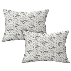 Tangled Vines Cotton Fitted Bed Sheet Set (Muted Green) (Queen Size)