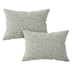 Arch Deco Cotton Fitted Bed Sheet Set (Dusty Green) (Queen Size)
