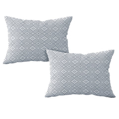 Radiant Diamonds Cotton Fitted Bed Sheet Set (Slate Gray)