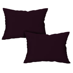 Aubergine Luxe Cotton Fitted Bed Sheet Set (Dark Plum)