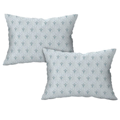 Icy Elegance Cotton Fitted Bed Sheet Set (Soft Pastel Blue) (Double Size)