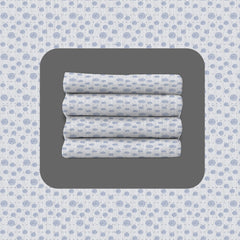 Speckled Polka Cotton Fitted Bed Sheet Set (Gentle Blue)