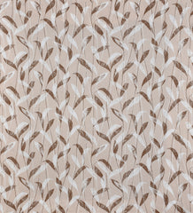 Whispering Leaves Cotton Fitted Bed Sheet Set (Brown) (Queen Size)