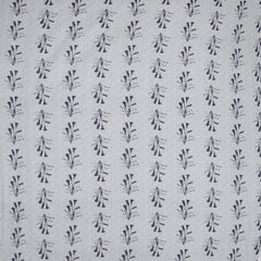 Botanical Sprig Cotton Fitted Bed Sheet Set (Purple) (Queen Size)