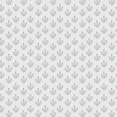 Vintage Floral Sprig Cotton Fitted Bed Sheet Set (Muted Dusty Pink Flowers) (Queen Size)