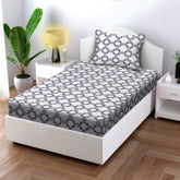 Timeless Twine Cotton Fitted Bed Sheet Set (Muted Lavender) (King Single Size)