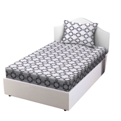 Timeless Twine Cotton Fitted Bed Sheet Set (Muted Lavender) (King Single Size)