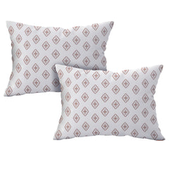 Ornate Harmony Cotton Fitted Bed Sheet Set (Brown Pattern) (Queen Size)