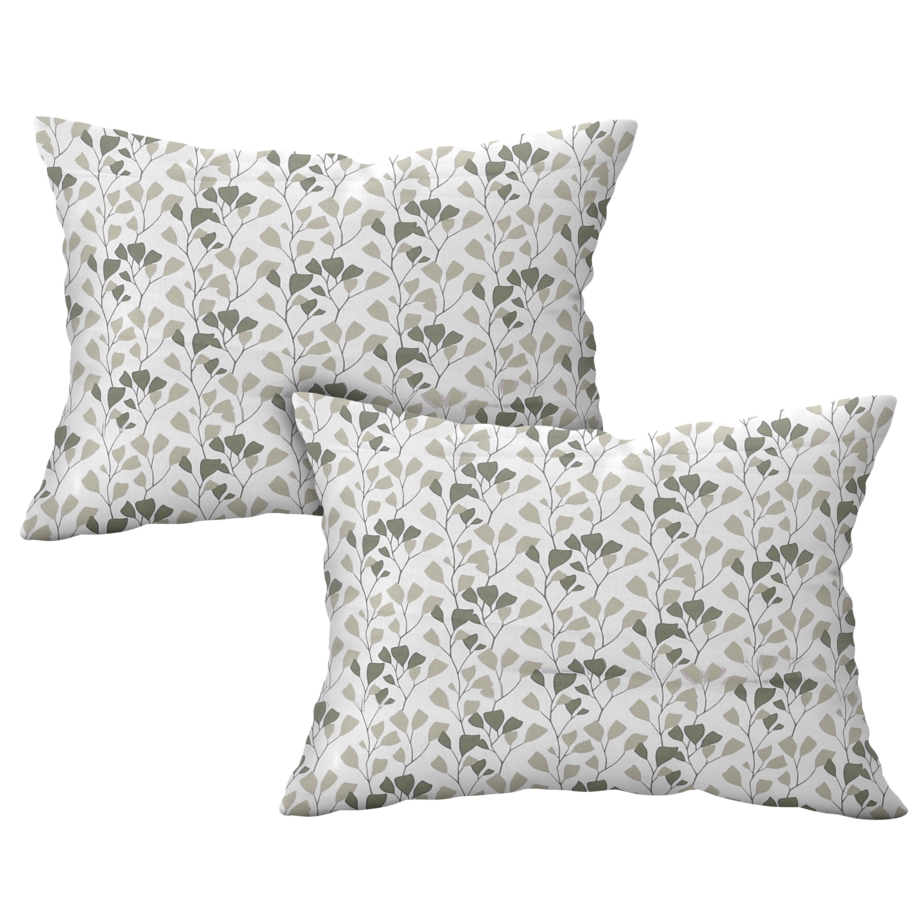 Tangled Vines Cotton Fitted Bed Sheet Set (Muted Green) (Queen Size)