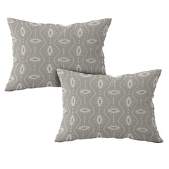 Atomic Eye Cotton Fitted Bed Sheet Set (Stone Gray) (King Size)