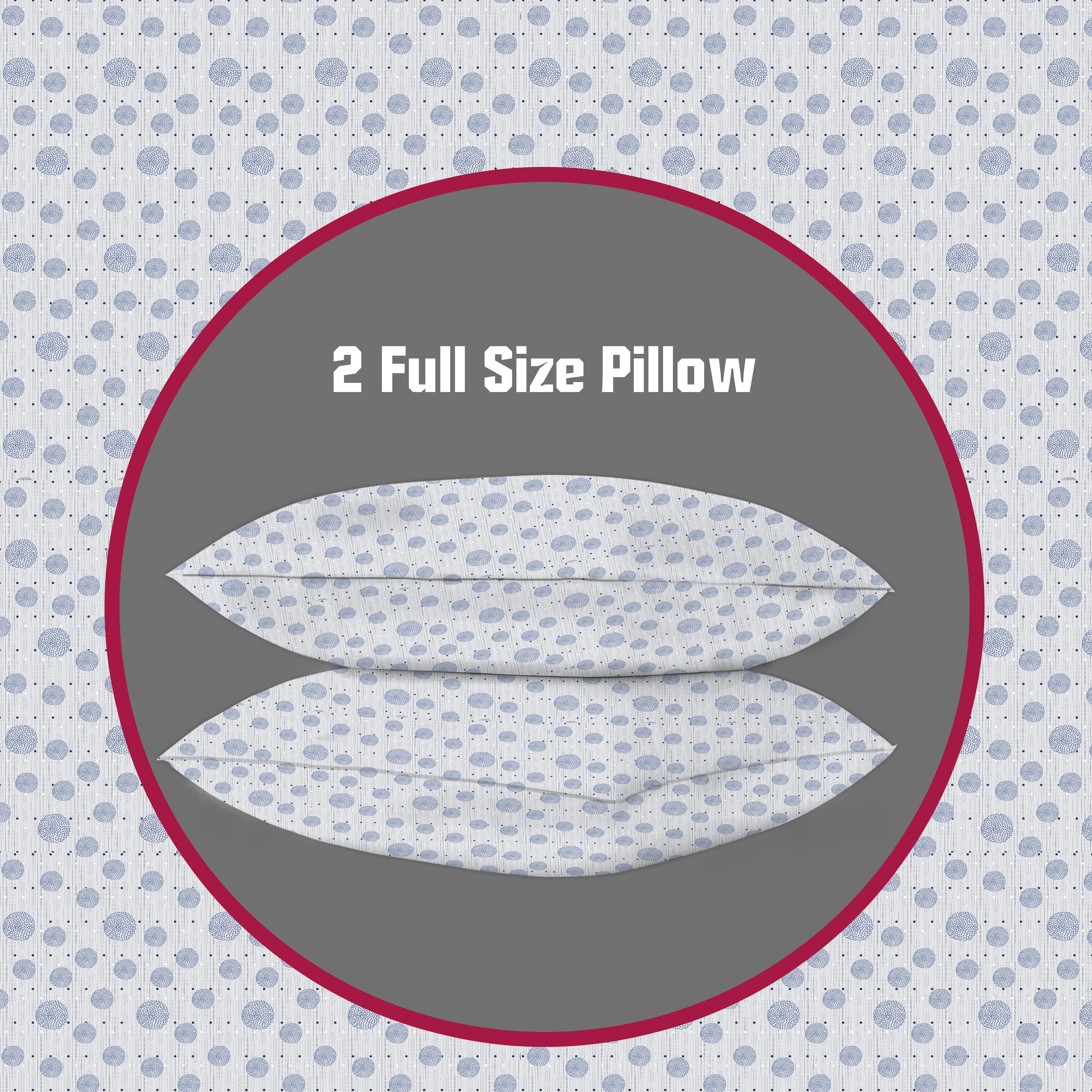 Speckled Polka Cotton Fitted Bed Sheet Set (Gentle Blue)