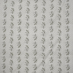 Botanical Sprig Cotton Fitted Bed Sheet Set (Olive Green) (Queen Size)