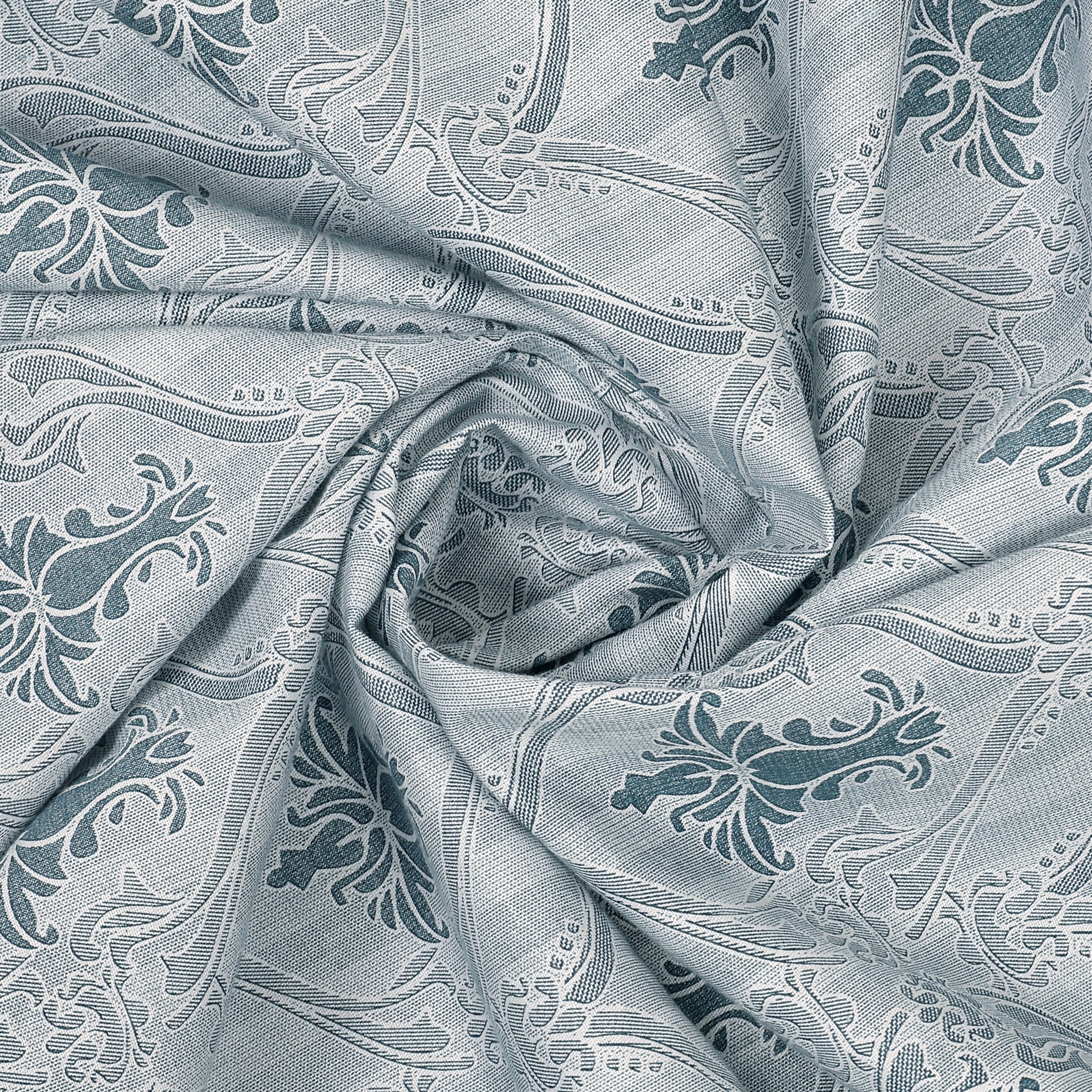 Icy Elegance Cotton Fitted Bed Sheet Set (Soft Pastel Blue) (Double Size)