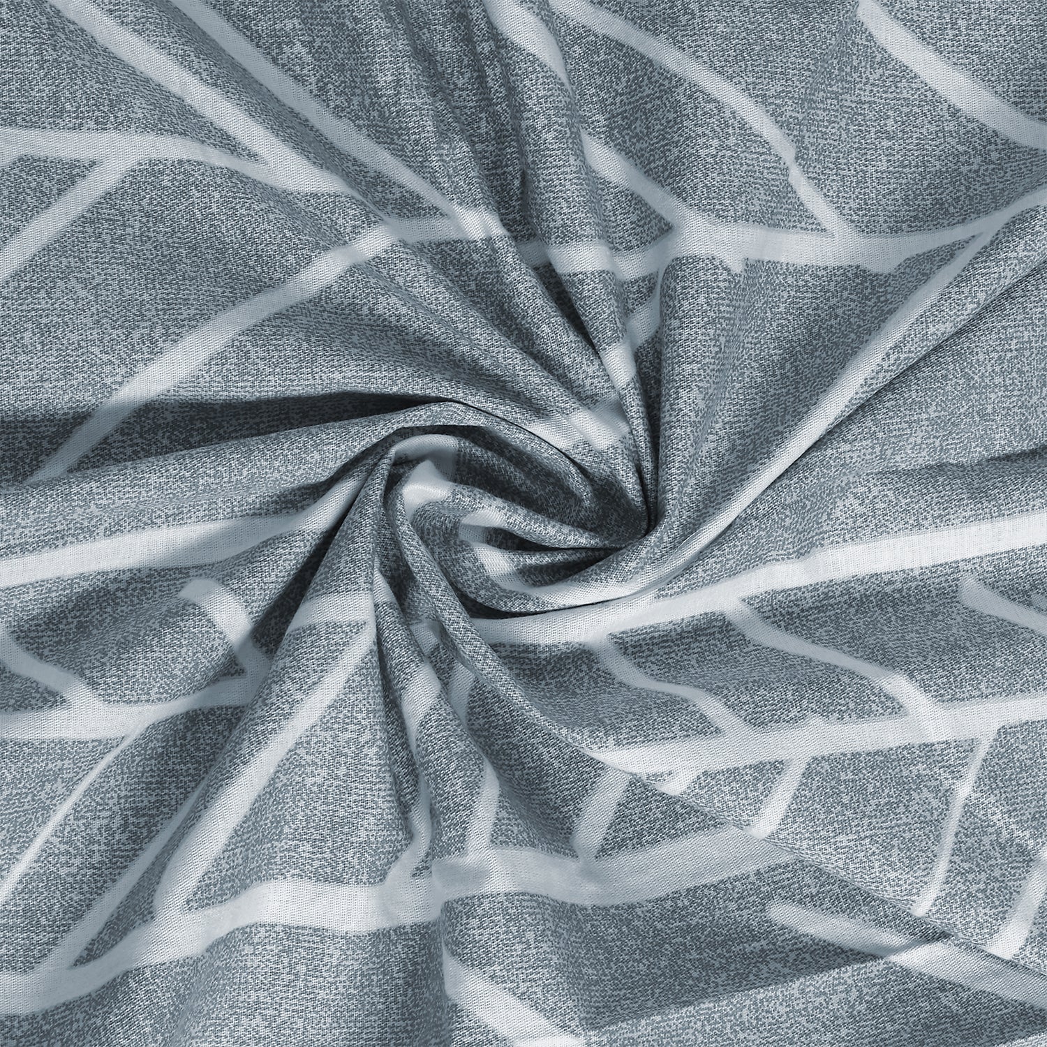 Vintage Herringbone Cotton Fitted Bed Sheet Set (Slate Blue) (King Size)