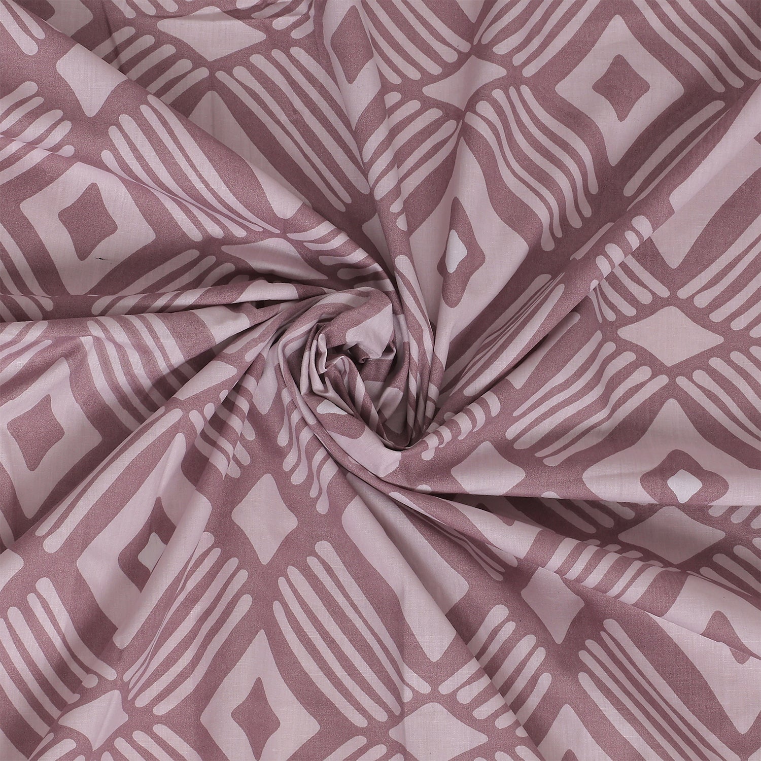 Radiant Diamonds Cotton Fitted Bed Sheet Set (Pink)