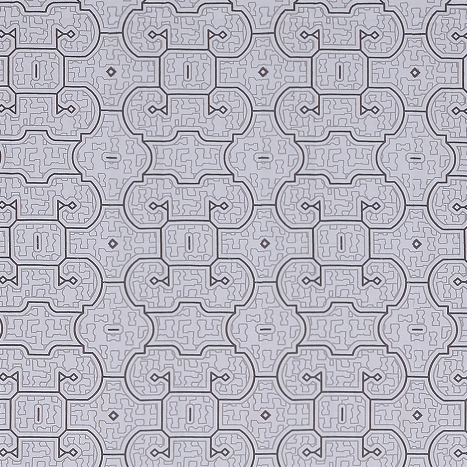 Maze Medallion Cotton Fitted Bed Sheet Set (Charcoal Taupe) (Queen Size)