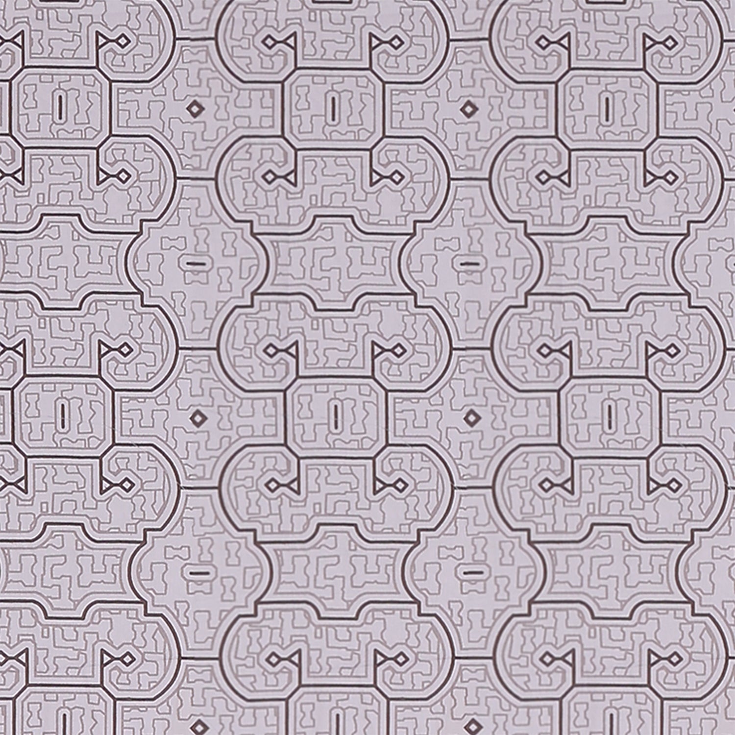 Maze Medallion Cotton Fitted Bed Sheet Set (Dark Mulberry) (Queen Size)