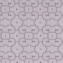 Maze Medallion Cotton Fitted Bed Sheet Set (Dark Mulberry) (Queen Size)