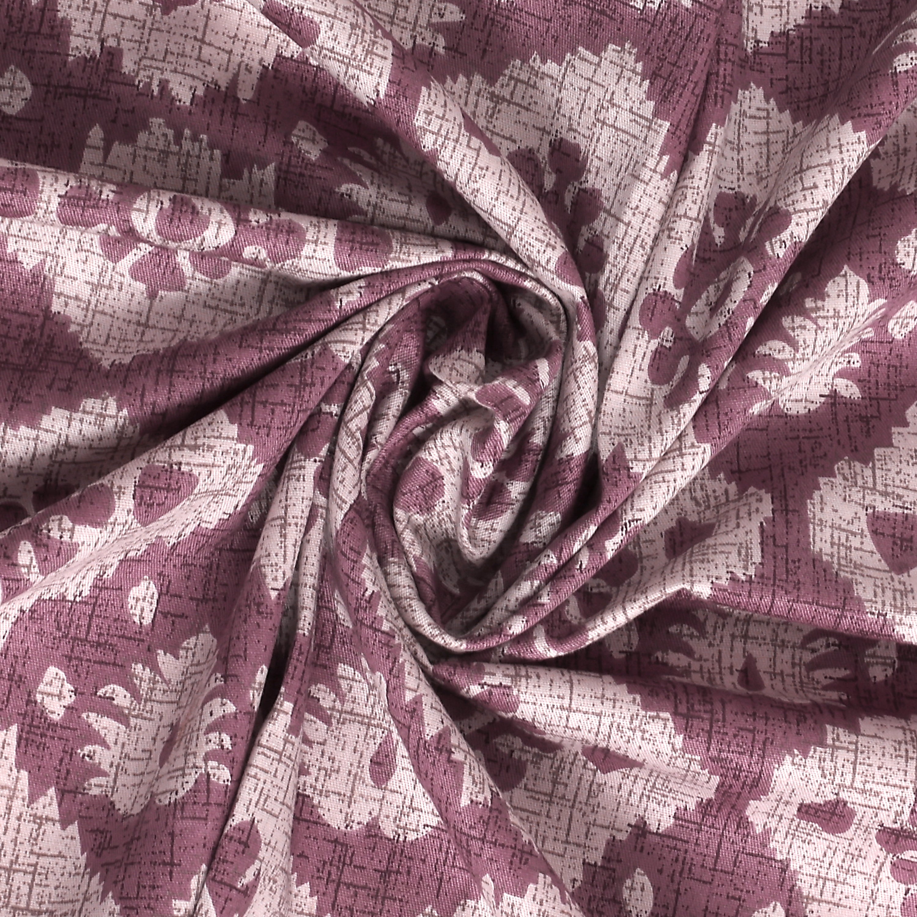 Boho Diamond Floral Cotton Fitted Bed Sheet Set (Dusty Rose) (King Size)